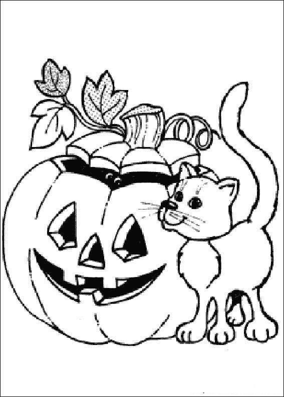 Plansa de colorat cu Halloween 143 50